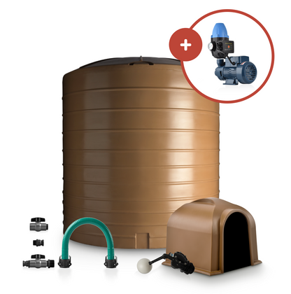 Combo Deal 10 000L Vertical Tank and 0.37kW Pump