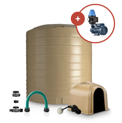 2500L Vertical Tank and 0.55kW Pump Combo
