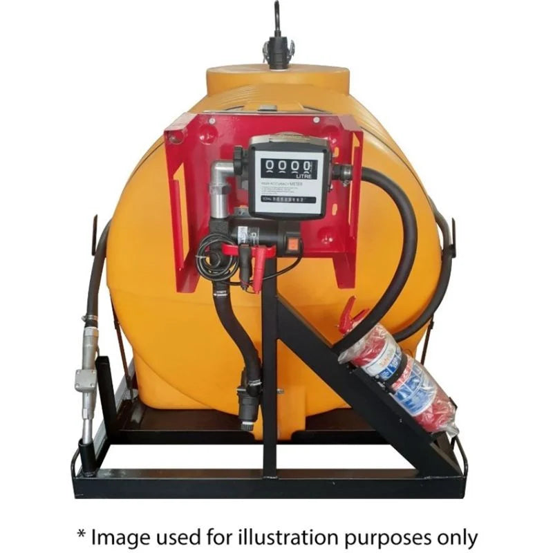 1000l Diesel bowser 85lpm-12v-piusi horizontal unit