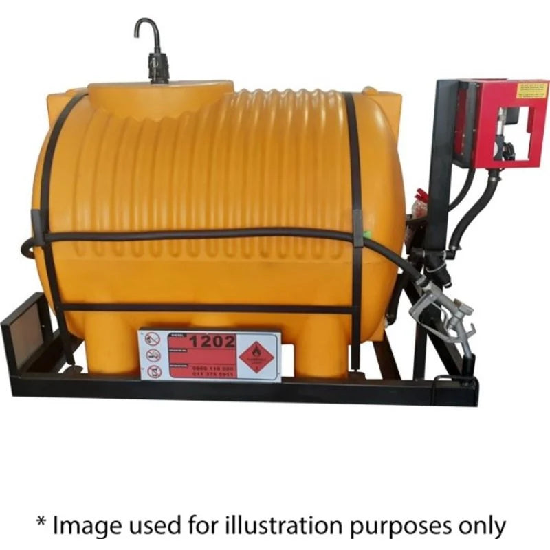 1000l Diesel bowser 85lpm-12v-piusi horizontal unit