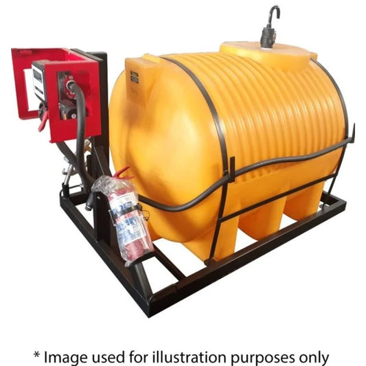 1000l Diesel bowser 85lpm-12v-piusi horizontal unit