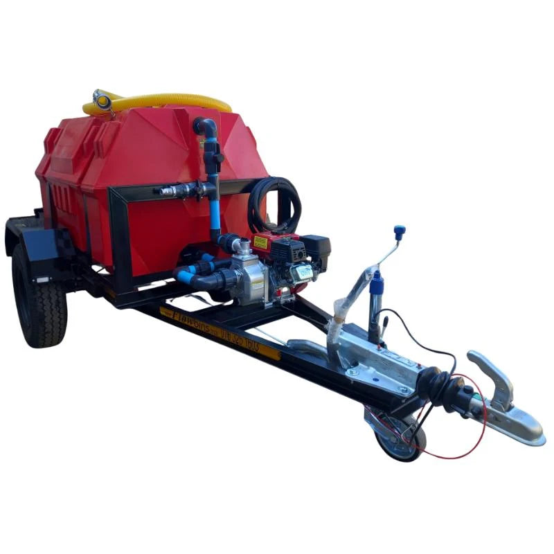 1500l Fire fighter trailer 2.8bar-1-outlet braked unit