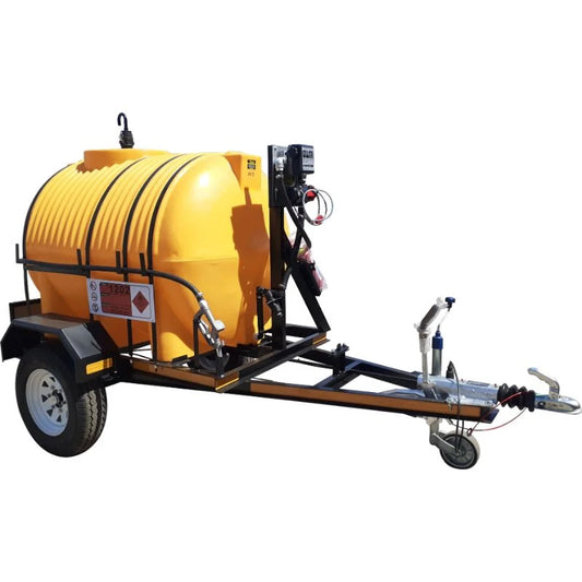 1500l Diesel trailer 40lpm-12v-basic horizontal braked