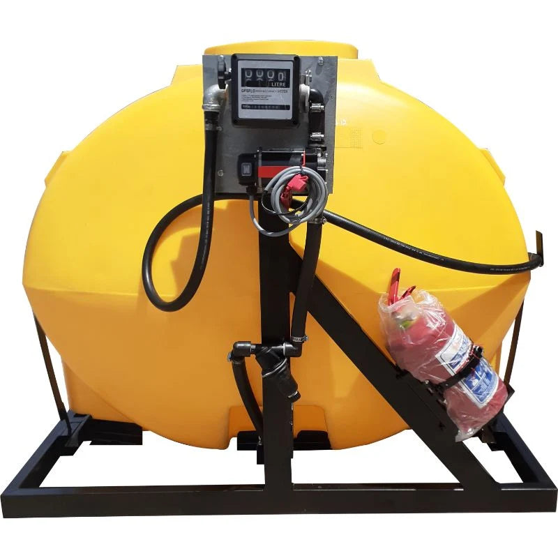 2500l Diesel bowser 50lpm-12v horizontal unit