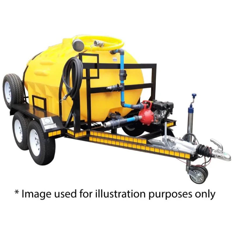 2500l Water Bowser trailer 2.8bar-1-outlet braked