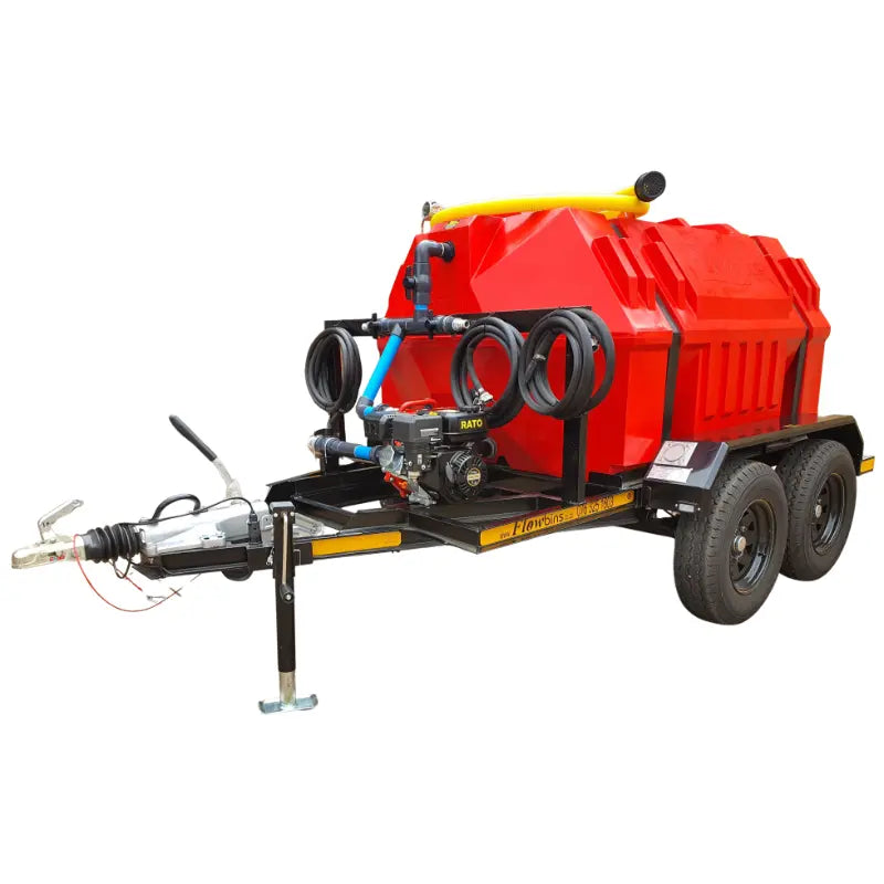 2500l Fire fighter trailer 9.5bar-3-outlet braked unit