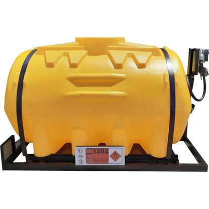 2500l Diesel bowser 50lpm-12v horizontal unit