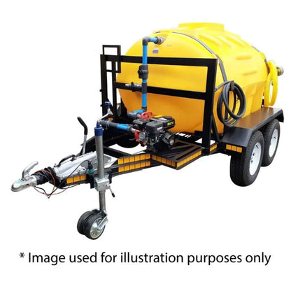 2500l Water Bowser trailer 2.8bar-1-outlet braked