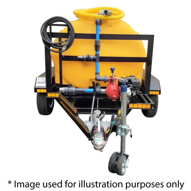 2500l Water Bowser trailer 2.8bar-1-outlet braked