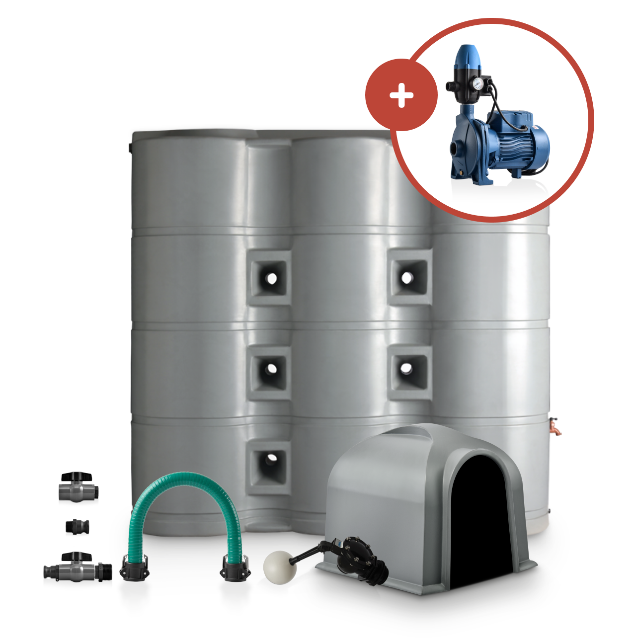 3000L Slim Tank and 0.75kW Pump Combo