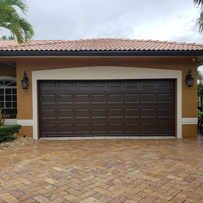 Double Glosteel Garage Door Brown Steel
