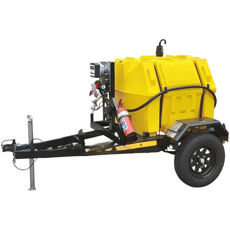 500l Diesel trailer 85lpm-12v horizontal unbraked