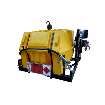 500l Diesel bowser 50lpm-12v horizontal unit