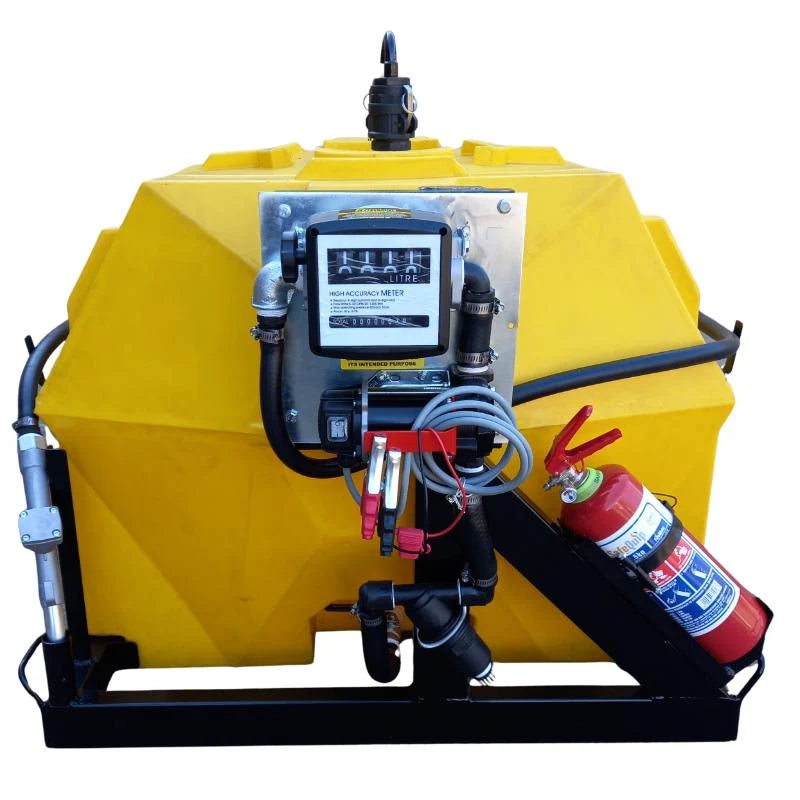 500l Diesel bowser 50lpm-12v horizontal unit