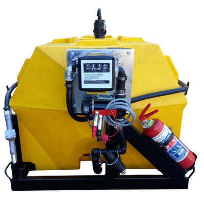 500l Diesel bowser 50lpm-12v horizontal unit