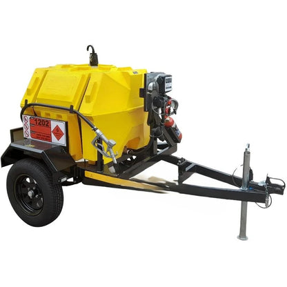 500l Diesel trailer 85lpm-12v horizontal unbraked