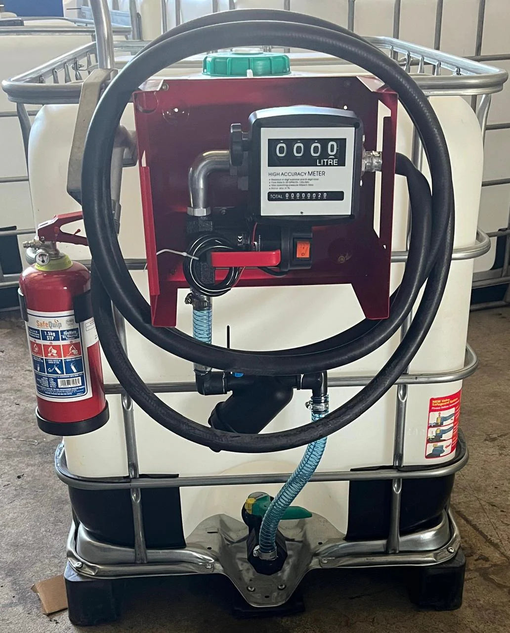 600L 12V 40l/min Diesel bowser with fire extinguisher and filter