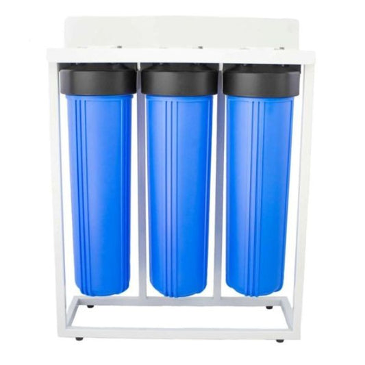 Big Blue Water Filters 20″ set of 3 in frame
