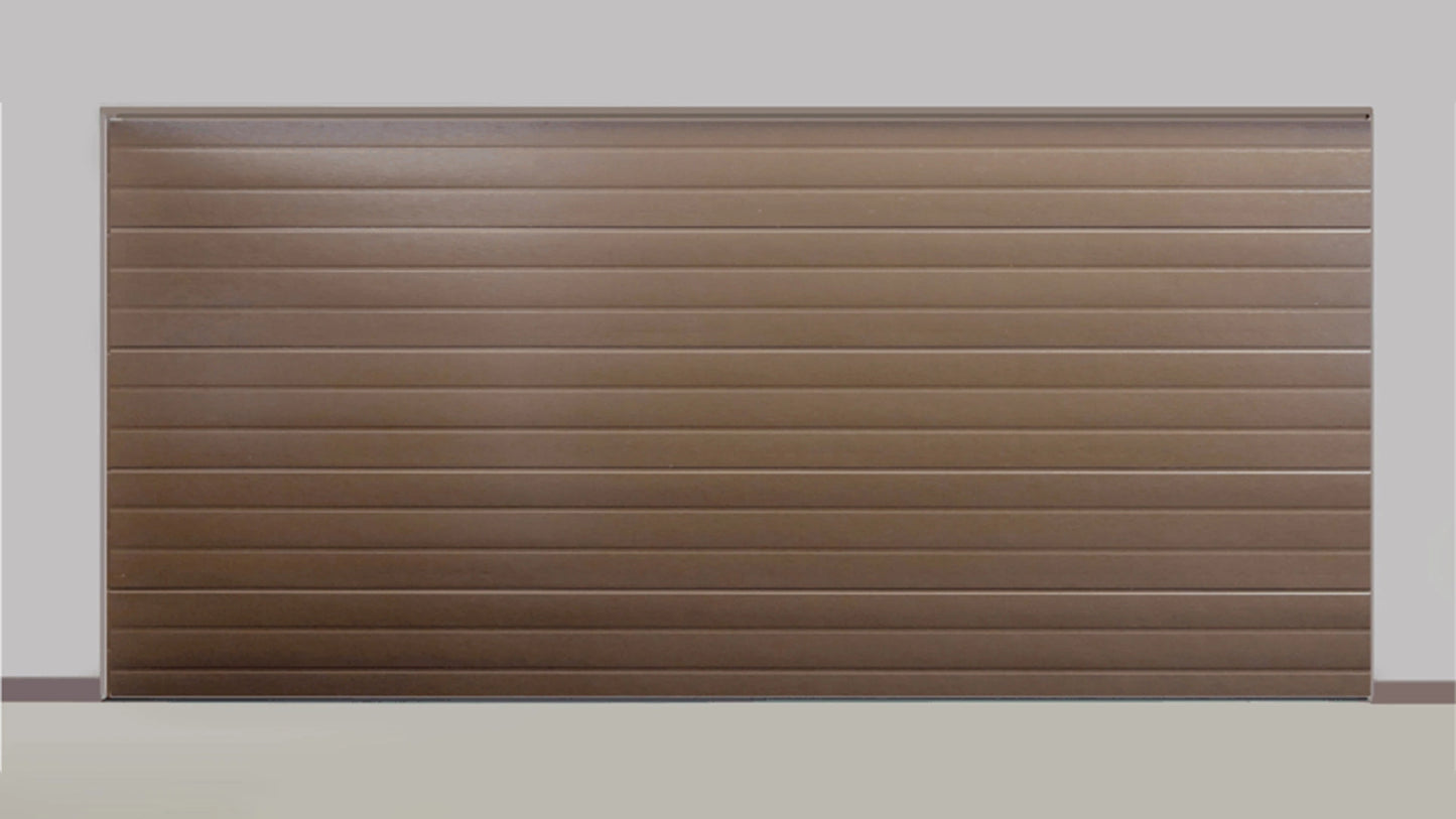Double Glosteel Garage Door Brown Steel