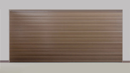 Double Glosteel Garage Door Brown Steel