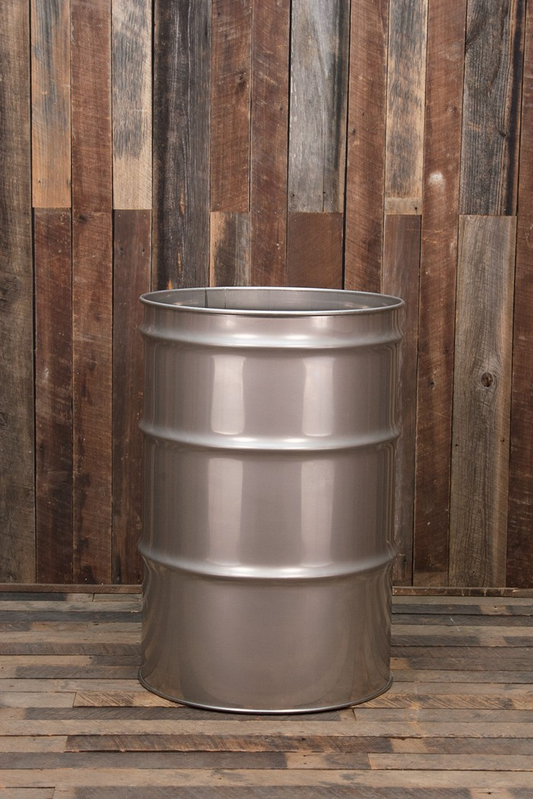 Used 210 Litre Open Top Stainless Steel Drum