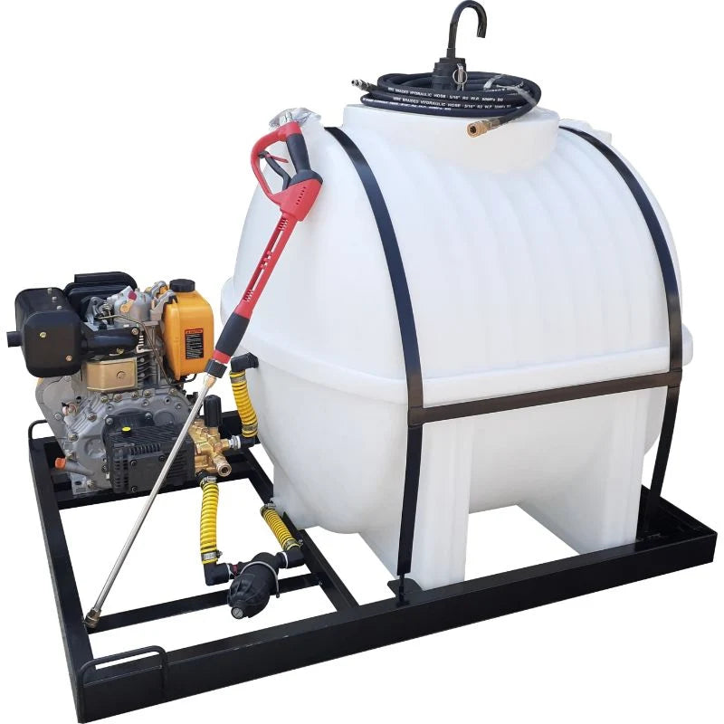 650l Mobile High Pressure Washer 10hp-diesel-241bar