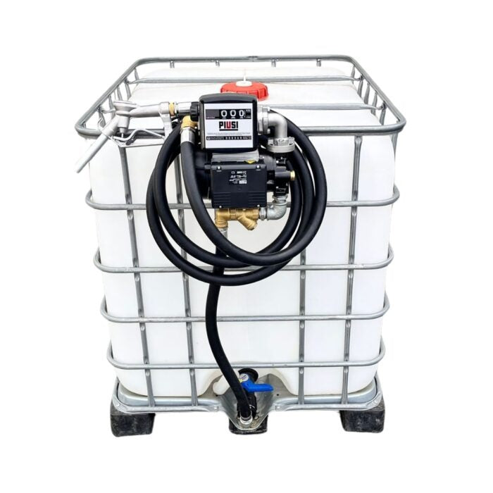 1000 Litre IBC Tank With 220v Diesel/Petrol Electric Pump Kit
